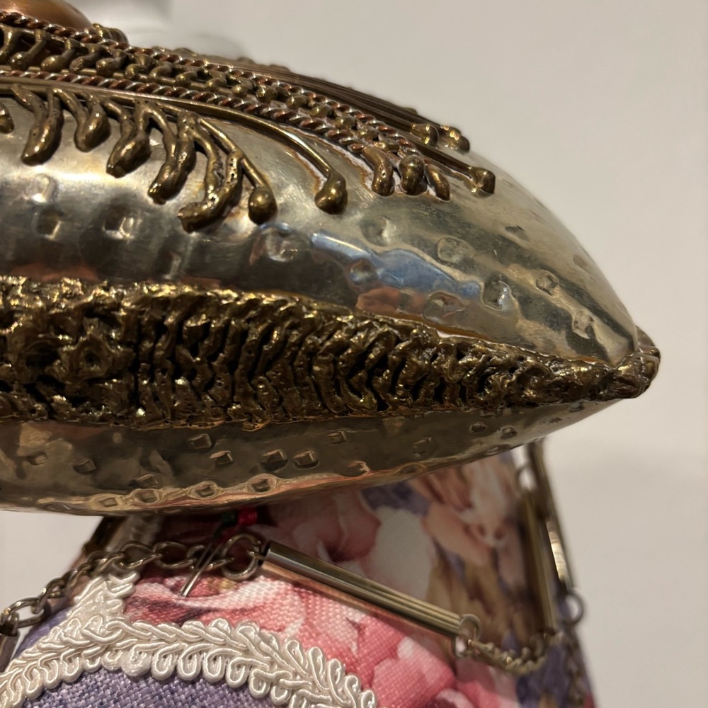 Vintage Mexican mixed metal copper brass shoulder bag - Picture 13 of 16